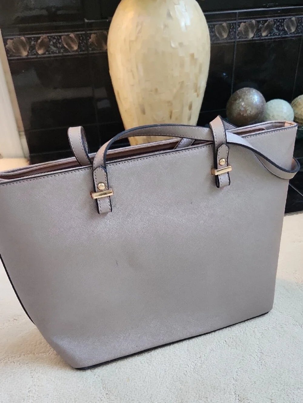 Three-Piece Women’s Tote Set - Gray